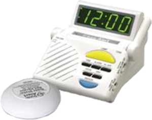 Alarm clock for hard of hearing
